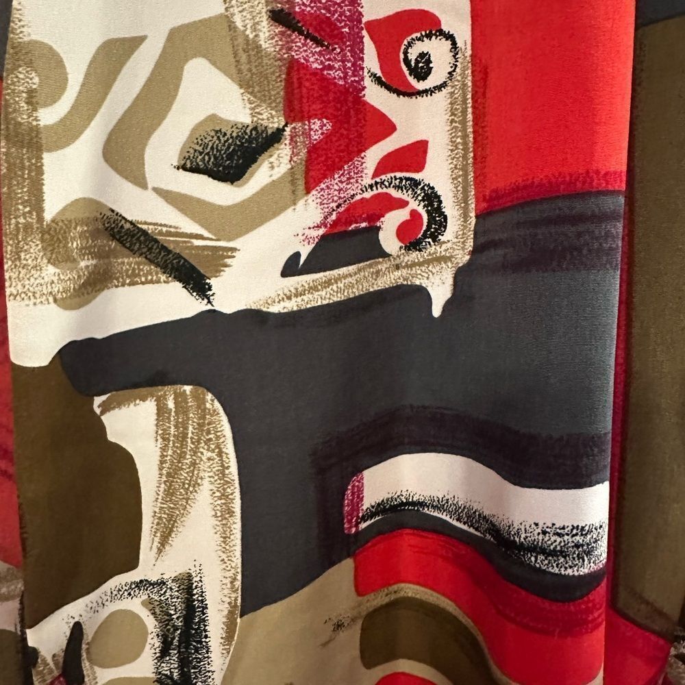 Periwinkle Geometric Patterned Tunic Top - image 6